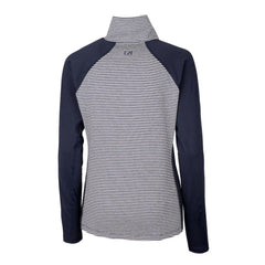 Minnesota Twins Cutter & Buck Women's Americana Logo Forge Tonal Stripe Stretch Half-Zip Pullover Top - Navy
