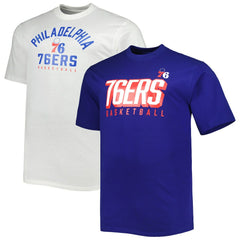 Philadelphia 76ers Big & Tall Two-Pack T-Shirt Set - Royal/White | Fanatics shop