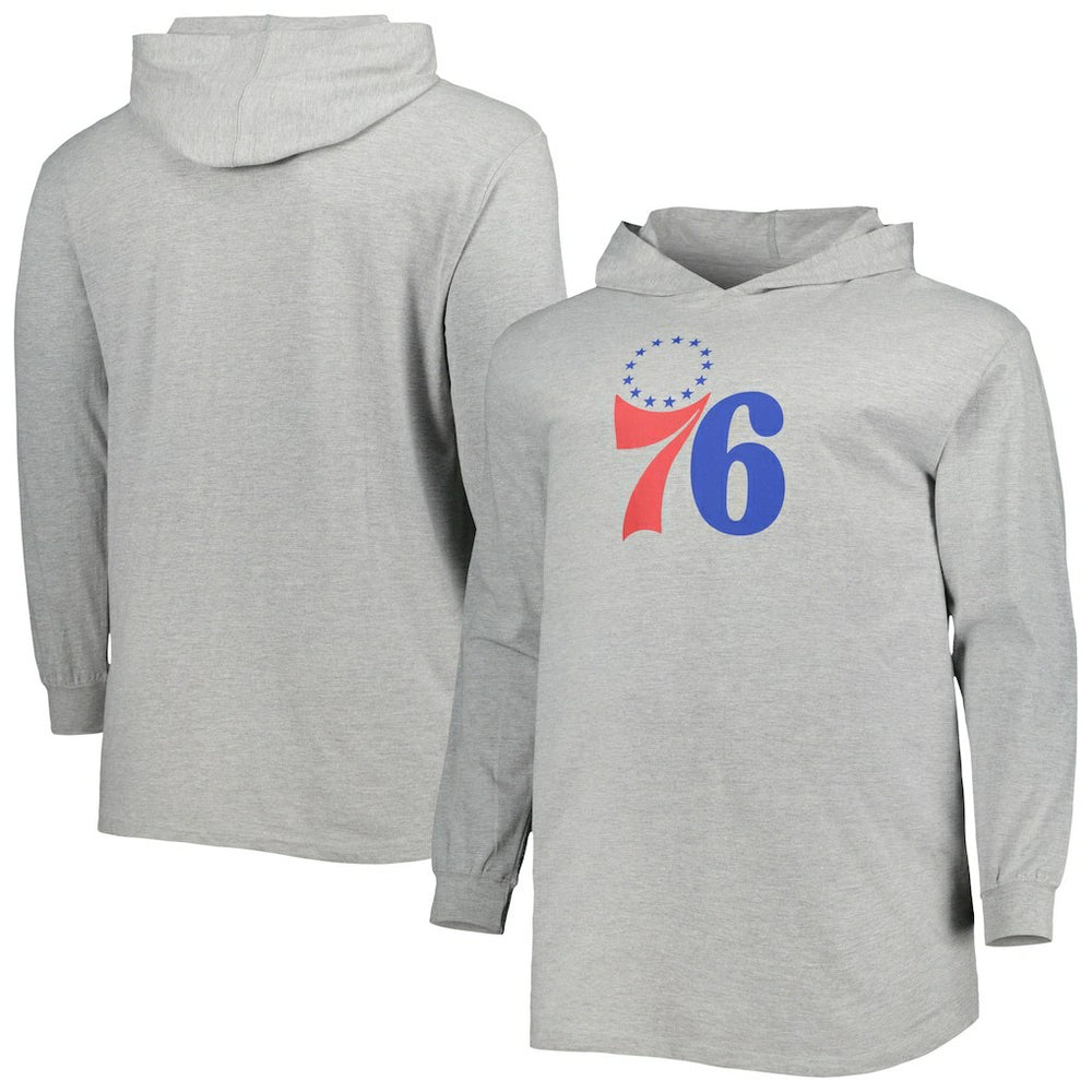 Philadelphia 76ers Big & Tall Pullover Hoodie - Heather Gray | Fanatics online