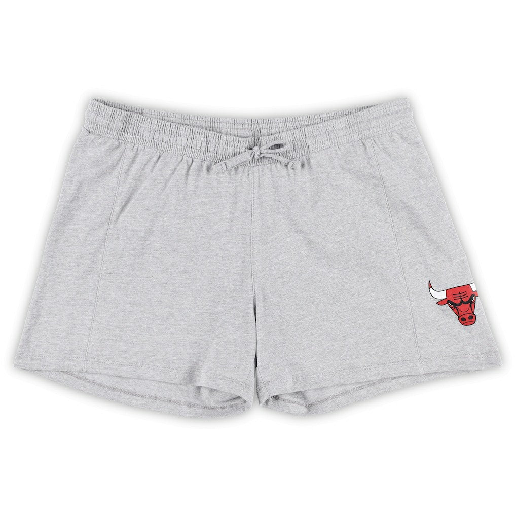 Chicago Bulls Women's Plus Size T-Shirt & Shorts Combo Set sale - Red/Heather Gray | Fanatics shop