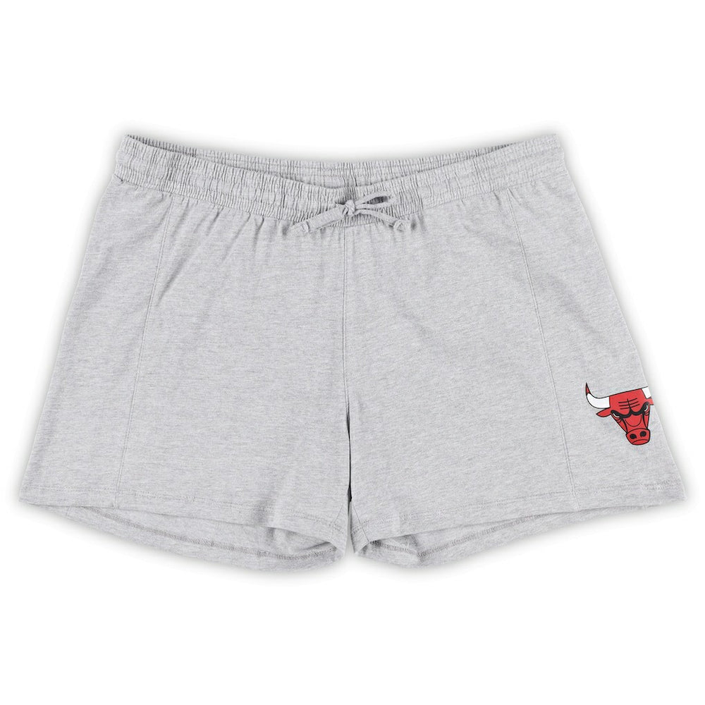 Chicago Bulls Women's Plus Size T-Shirt & Shorts Combo Set sale - Red/Heather Gray | Fanatics shop