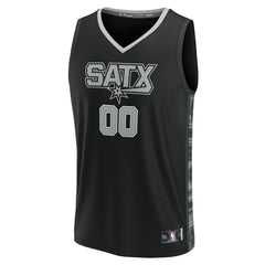 San Antonio Spurs Fast Break Custom Replica Jersey - Black - Statement Edition | Fanatics sale