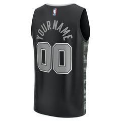 San Antonio Spurs Fast Break Custom Replica Jersey - Black - Statement Edition | Fanatics sale
