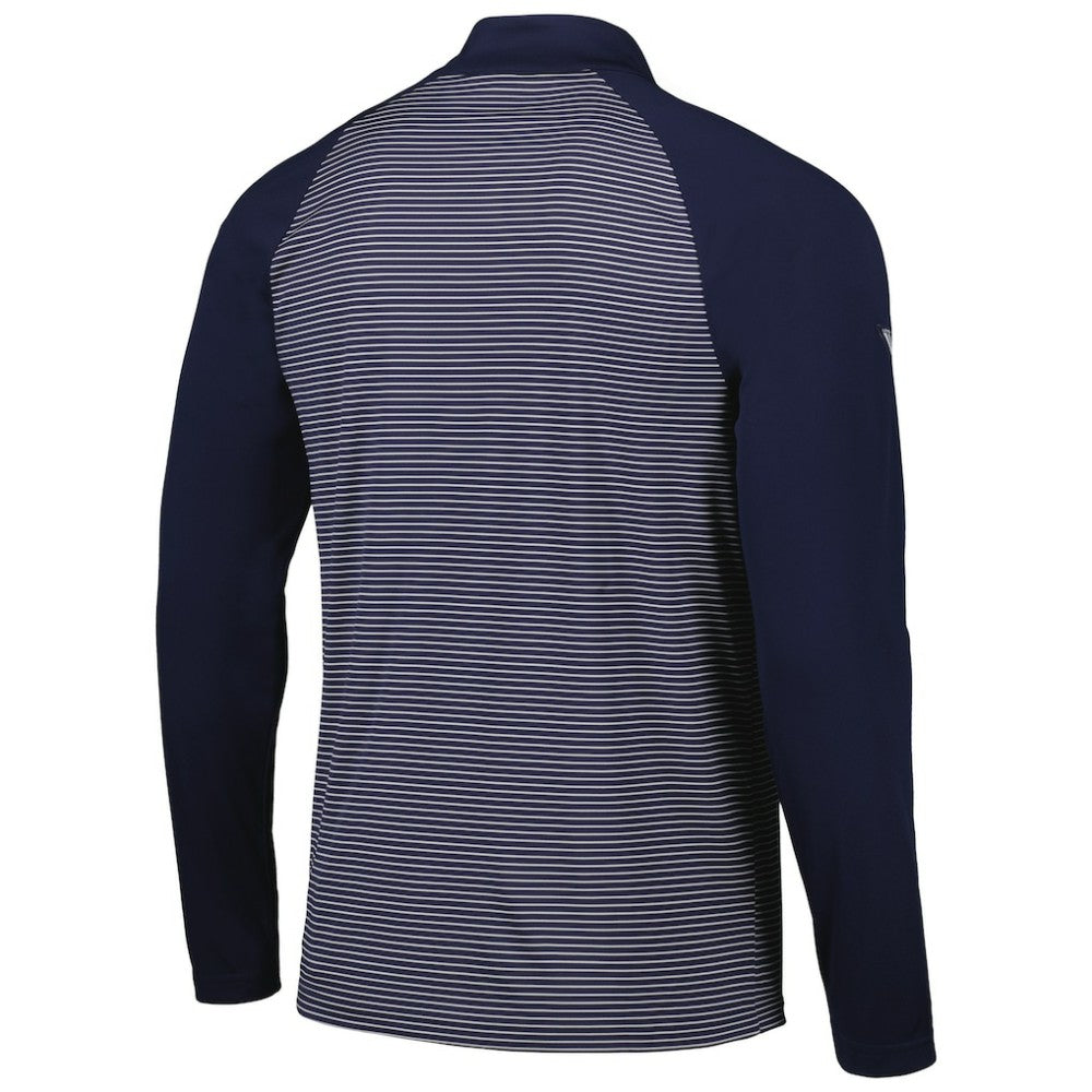 Houston Astros Levelwear Charter Striped Raglan Quarter-Zip Top - Navy