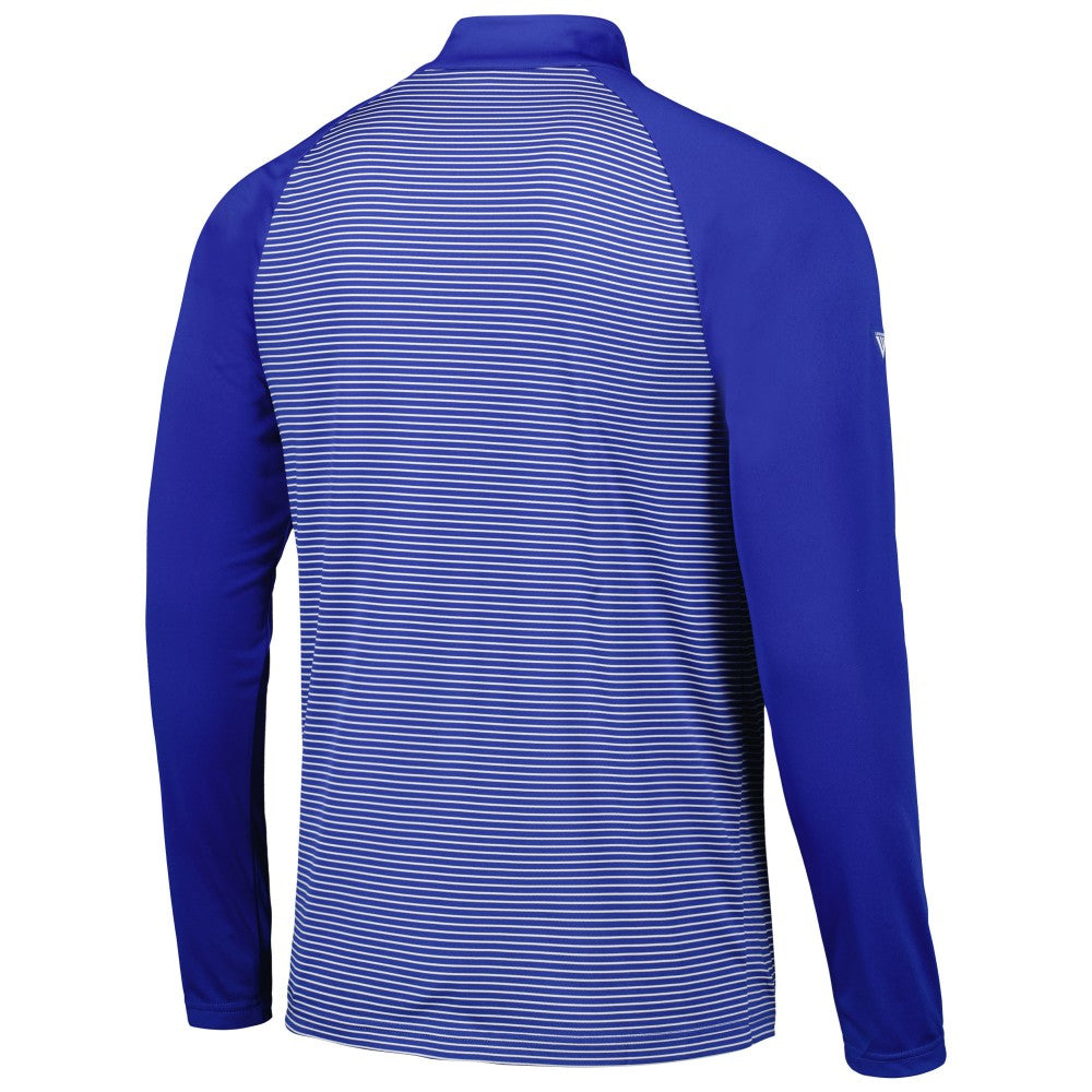 New York Mets Levelwear Charter Striped Raglan Quarter-Zip Top - Royal