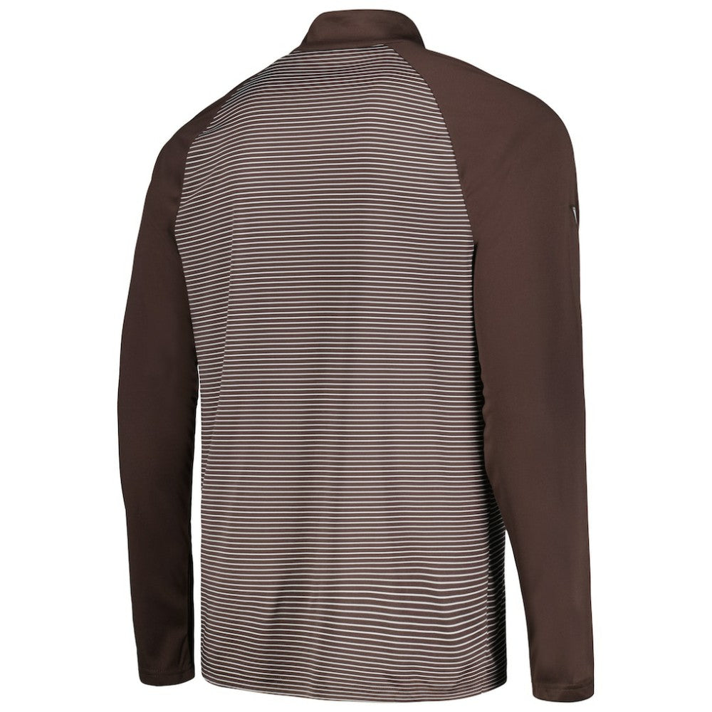 San Diego Padres Levelwear Charter Striped Raglan Quarter-Zip Top - Brown