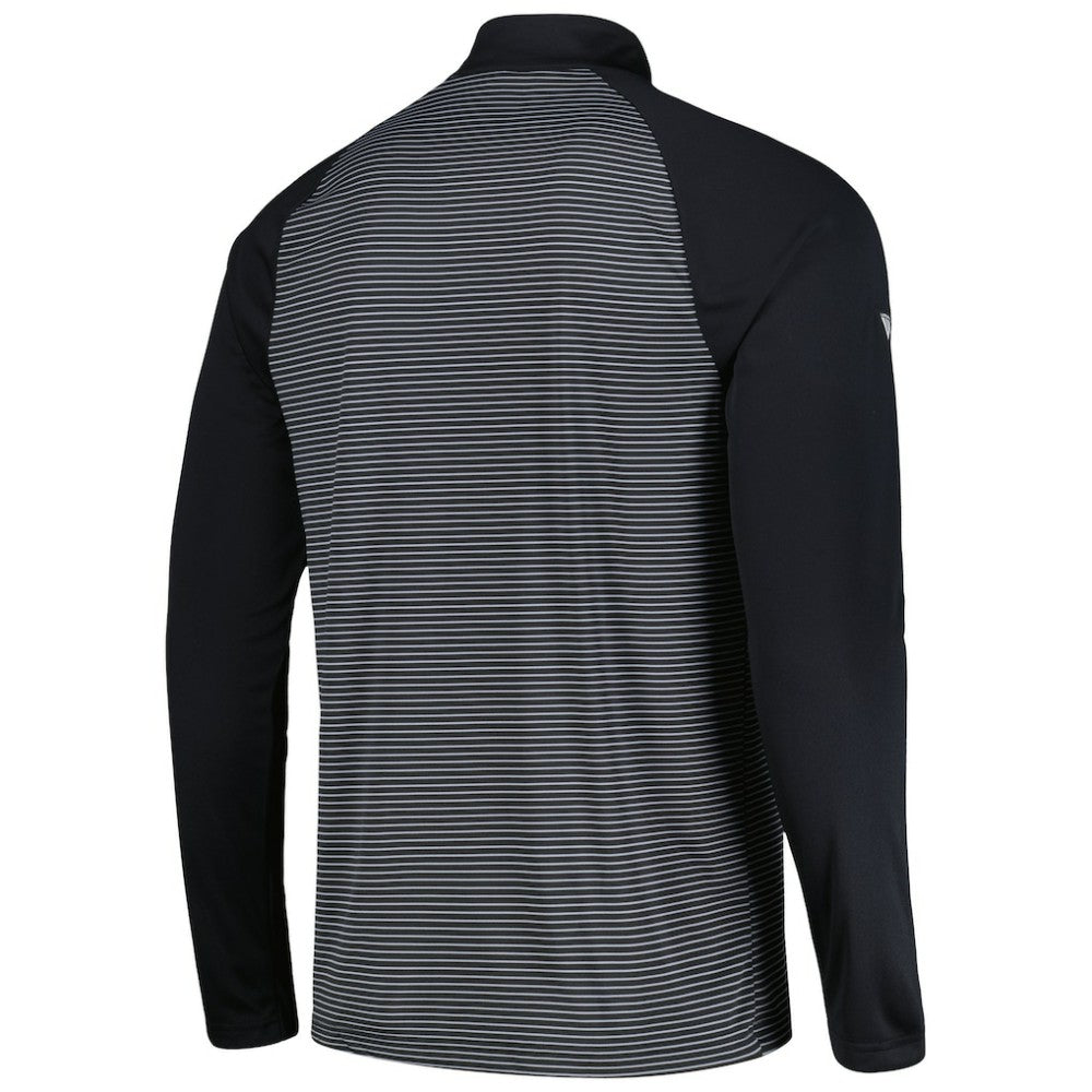 San Francisco Giants Levelwear Charter Striped Raglan Quarter-Zip Top - Black