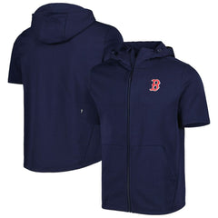 Boston Red Sox Levelwear Recruit Full-Zip Short Sleeve Hoodie - Navy