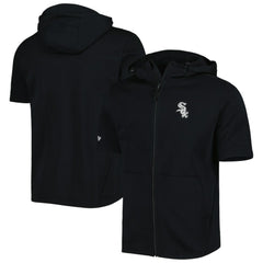 Chicago White Sox Levelwear Recruit Full-Zip Short Sleeve Hoodie - Black