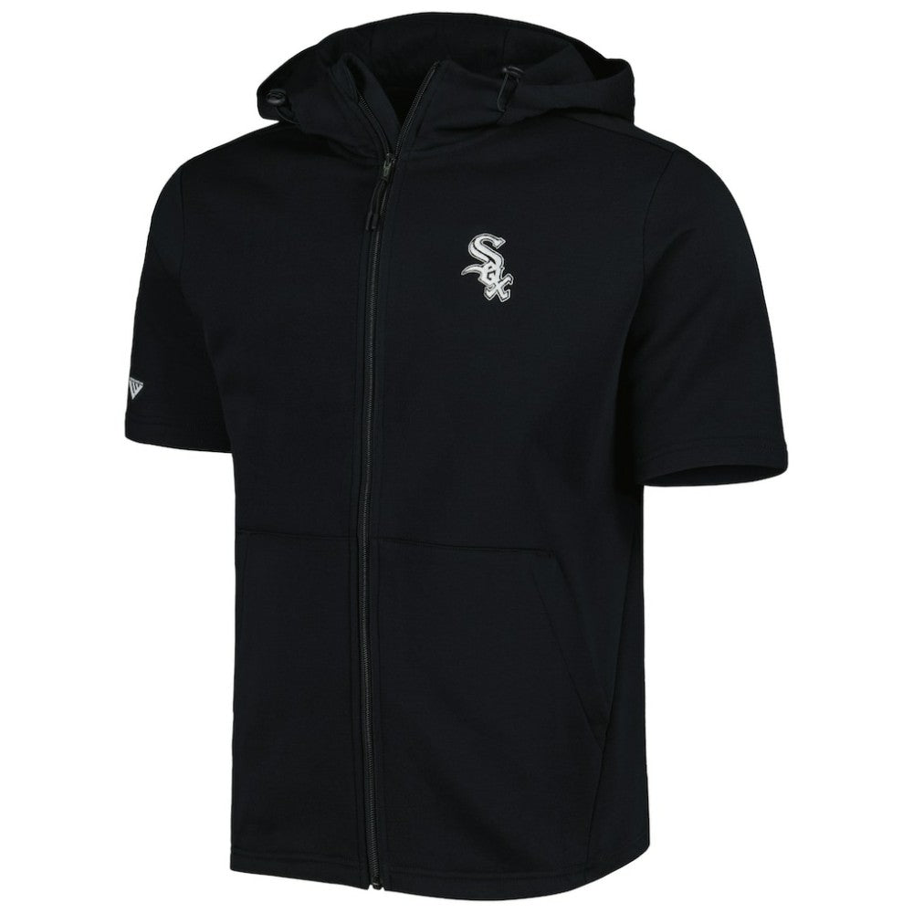 Chicago White Sox Levelwear Recruit Full-Zip Short Sleeve Hoodie - Black