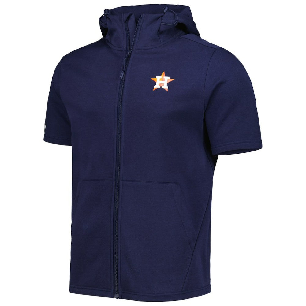 Houston Astros Levelwear Recruit Full-Zip Short Sleeve Hoodie - Navy