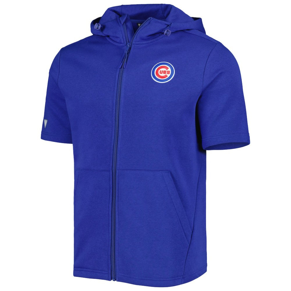 Chicago Cubs Levelwear Recruit Full-Zip Short Sleeve Hoodie - Royal