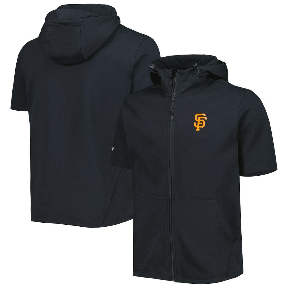 San Francisco Giants Levelwear Recruit Full-Zip Short Sleeve Hoodie - Black