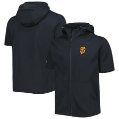San Francisco Giants Levelwear Recruit Full-Zip Short Sleeve Hoodie - Black