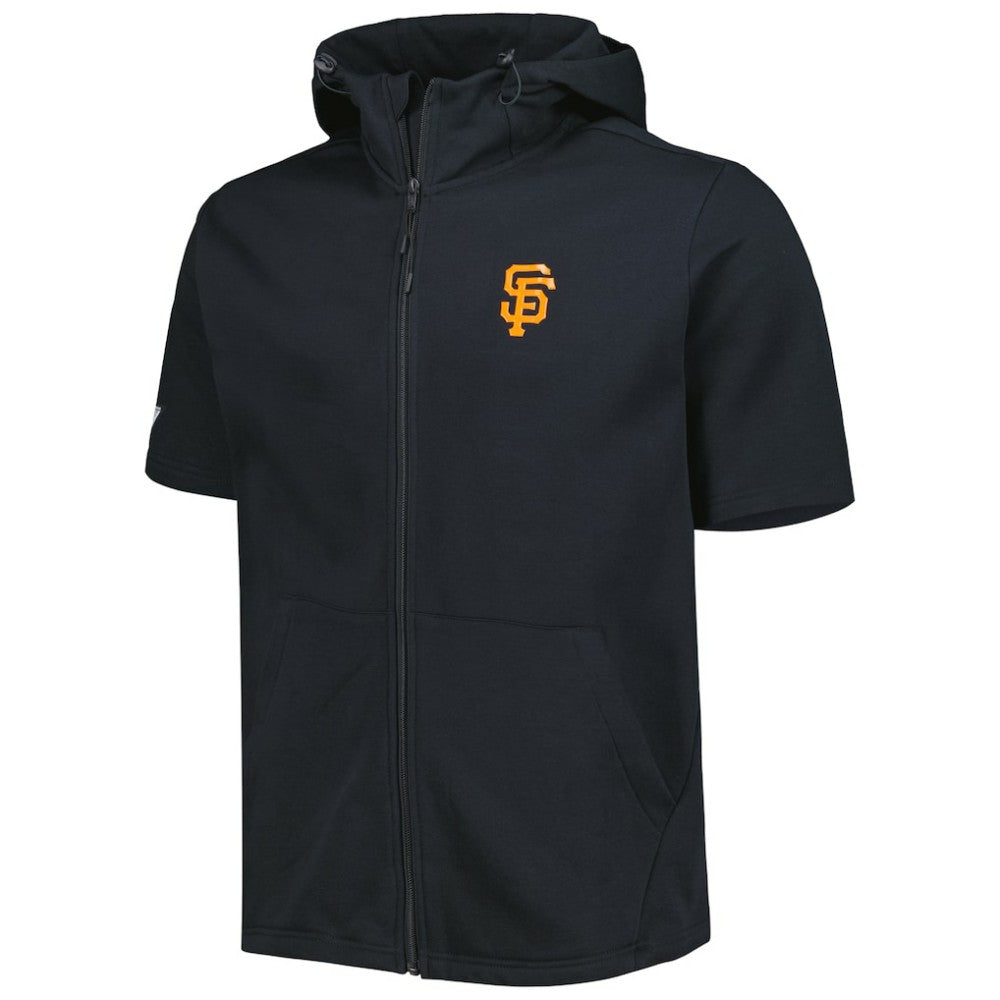 San Francisco Giants Levelwear Recruit Full-Zip Short Sleeve Hoodie - Black