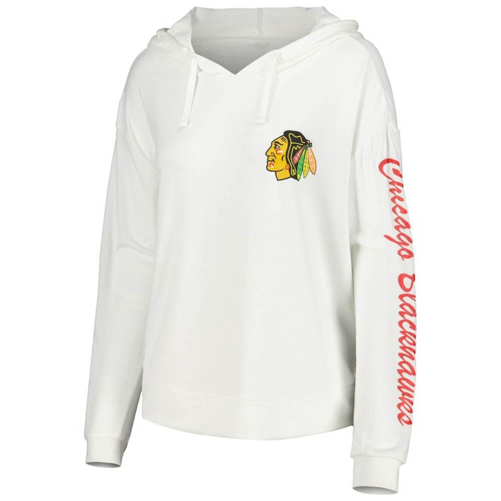 Chicago Blackhawks Concepts Sport Women's Accord Hacci Long Sleeve Hoodie Top