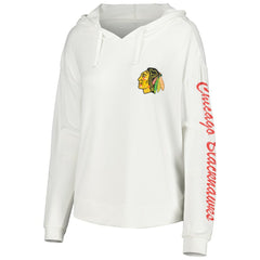 Chicago Blackhawks Concepts Sport Women's Accord Hacci Long Sleeve Hoodie Top