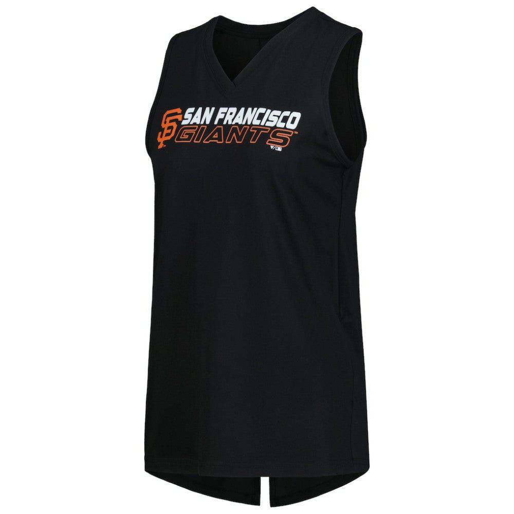 San Francisco Giants Levelwear Women's Paisley Chase V-Neck Tank Top - Black