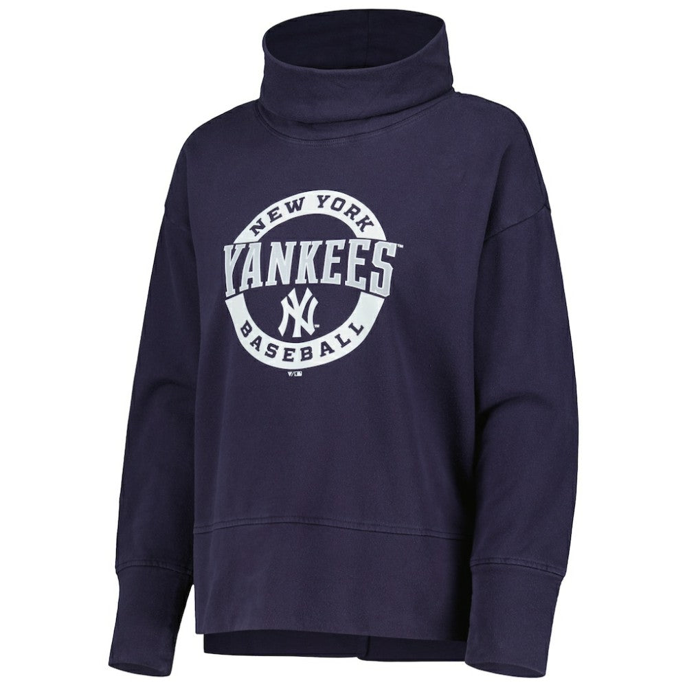 New York Yankees Levelwear Women's Sunset Farm Team Pullover Sweatshirt - Navy