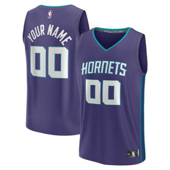 Charlotte Hornets Youth Fast Break Replica Custom Jersey - Statement Edition - Purple | Fanatics cheap