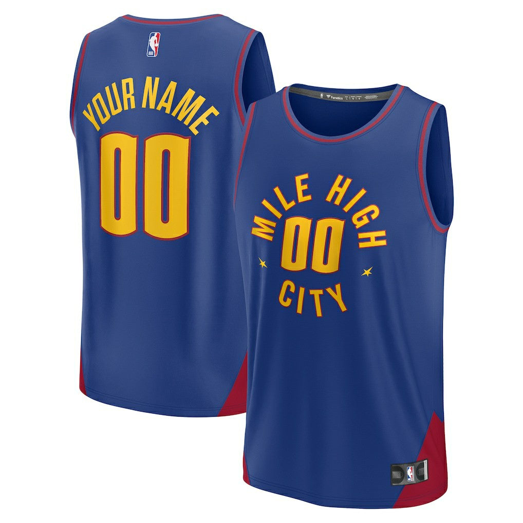 Denver Nuggets Youth Fast Break Replica Custom Jersey sale - Statement Editi- Blue | Fanatics for sale