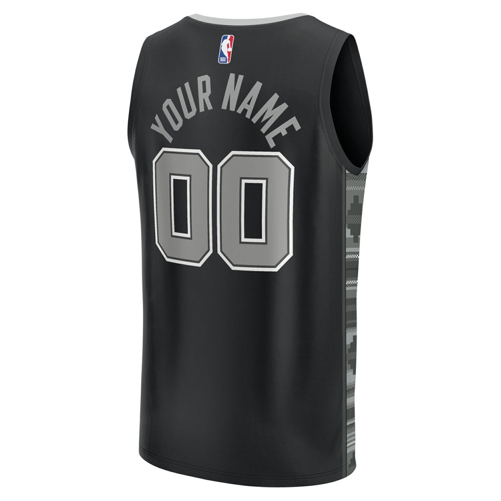San Antonio Spurs Youth Fast Break Replica Custom Jersey - Statement Edition - Black | Fanatics discount
