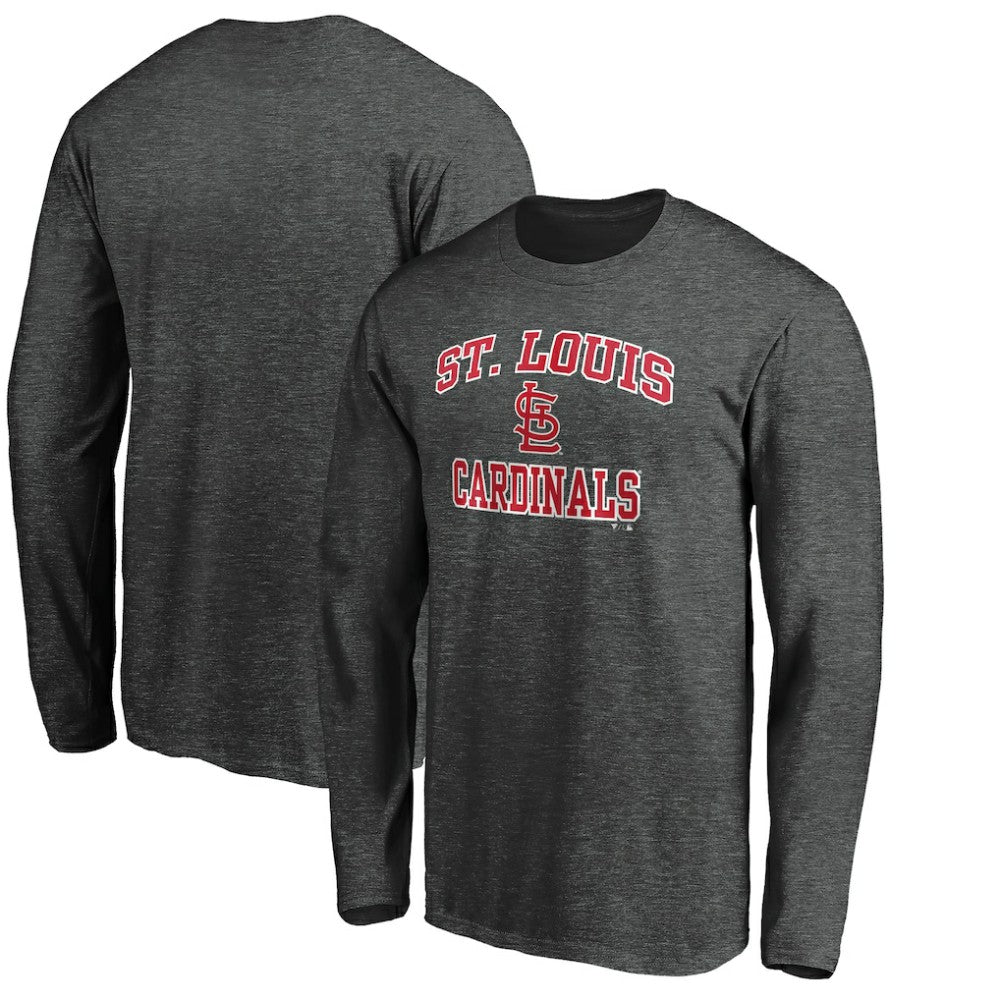 St. Louis Cardinals Heart & Soul Team Long Sleeve T-Shirt - Charcoal