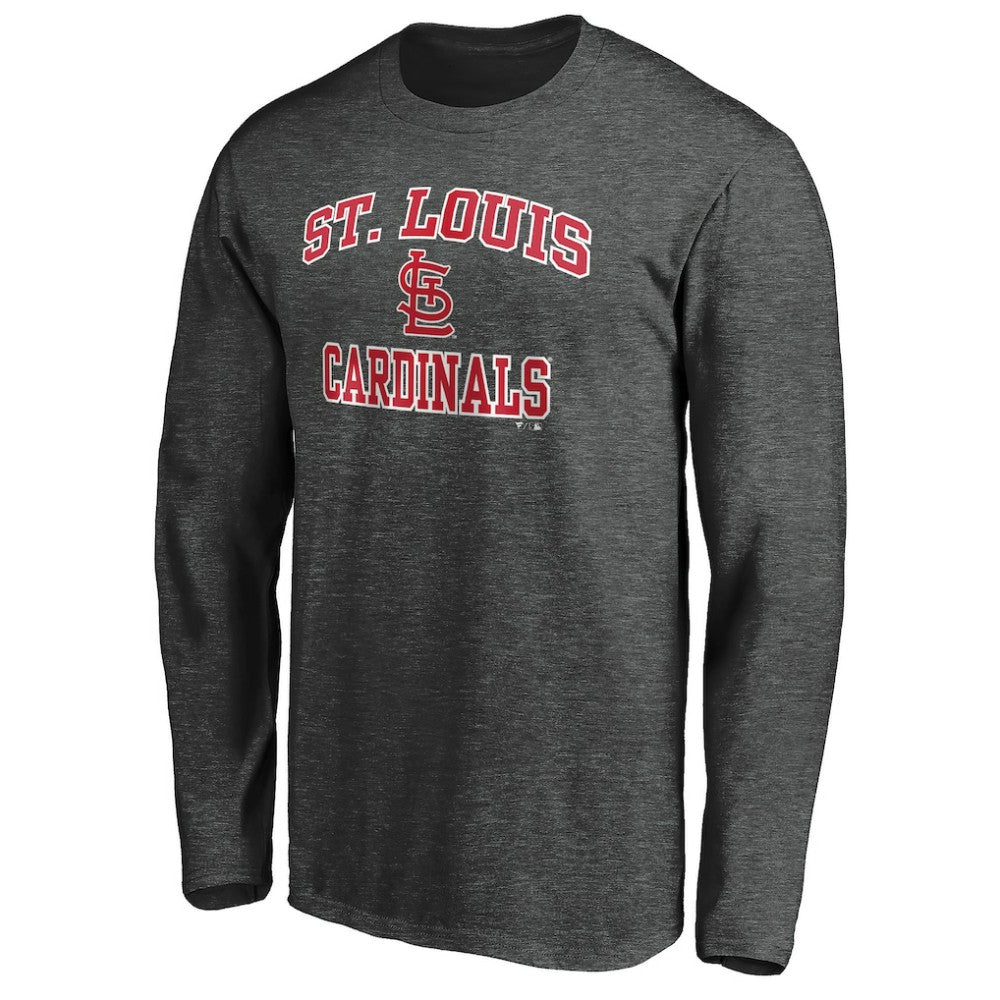 St. Louis Cardinals Heart & Soul Team Long Sleeve T-Shirt - Charcoal