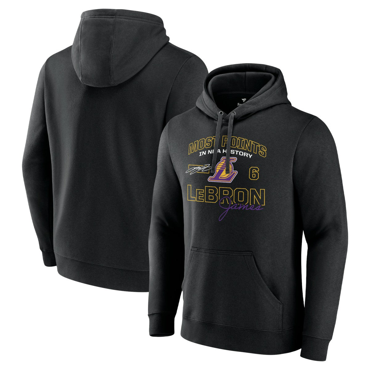 LeBron James Los Angeles Lakers Most Points in NBA History Pullover Hoodie - Black sale