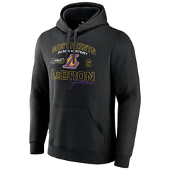 LeBron James Los Angeles Lakers Most Points in NBA History Pullover Hoodie - Black sale