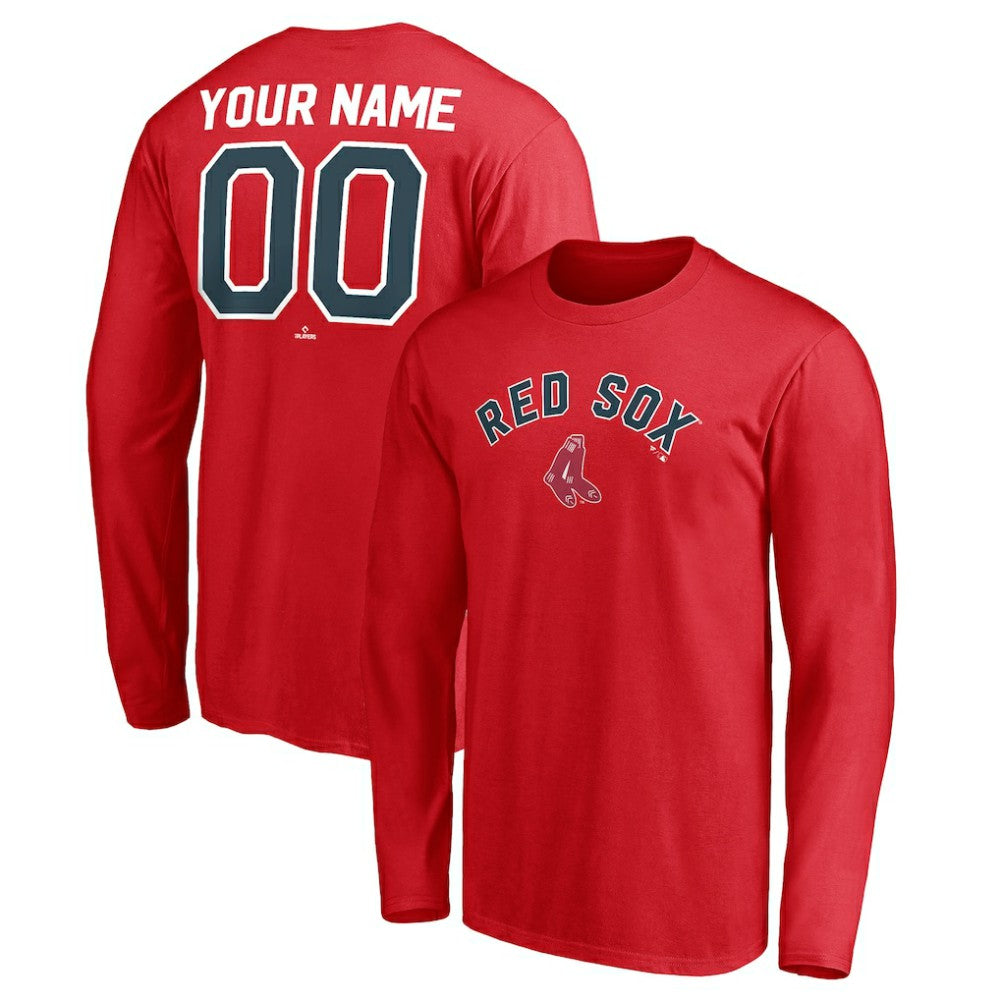 Boston Red Sox Personalized Cooperstown Collection Winning Streak Long Sleeve T-Shirt - Red