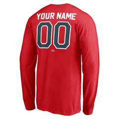 Boston Red Sox Personalized Cooperstown Collection Winning Streak Long Sleeve T-Shirt - Red