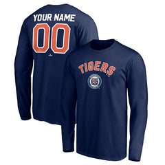 Detroit Tigers Personalized Cooperstown Collection Winning Streak Long Sleeve T-Shirt - Navy