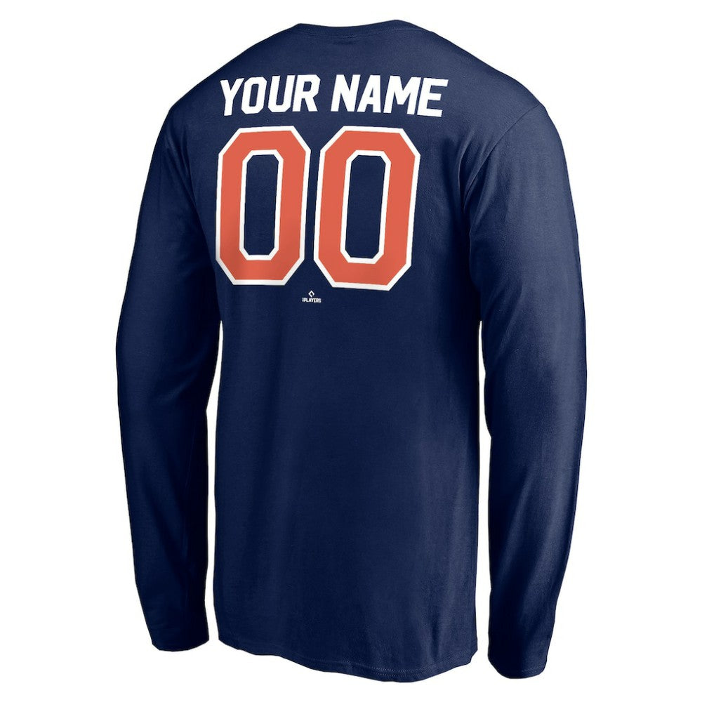 Detroit Tigers Personalized Cooperstown Collection Winning Streak Long Sleeve T-Shirt - Navy