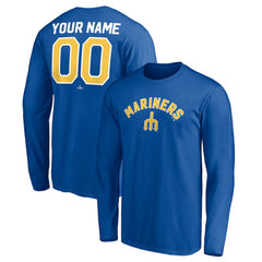Seattle Mariners Personalized Cooperstown Collection Winning Streak Long Sleeve T-Shirt - Royal