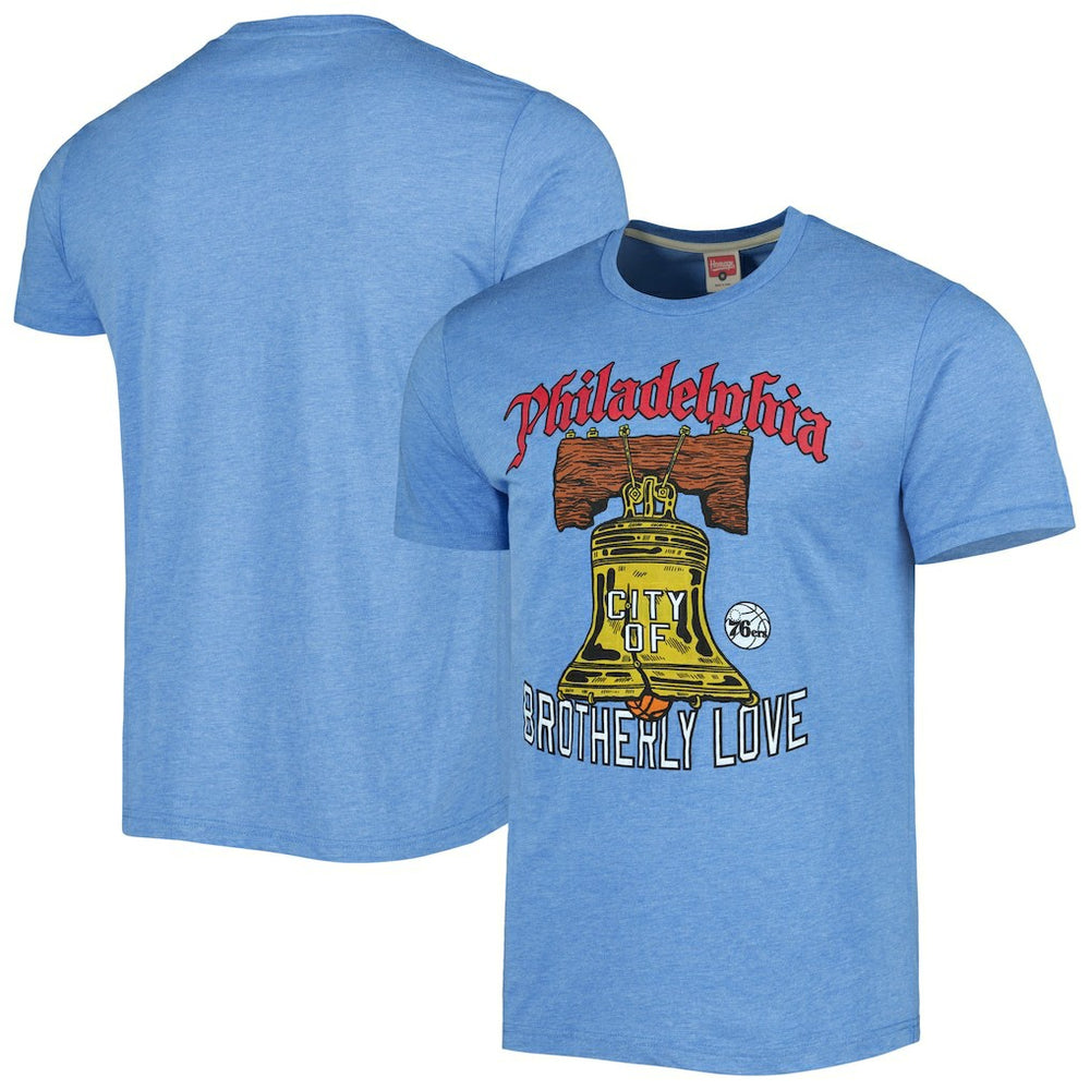 Philadelphia 76ers Homage Unisex Hometown Hyper Local Tri-Blend T-Shirt - Light Blue online