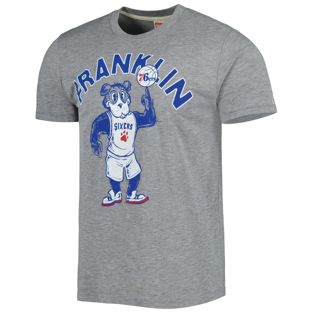 Philadelphia 76ers Homage Unisex Team Mascot Tri-Blend T-Shirt - Heather Gray for sale