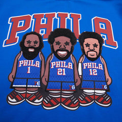Joel Embiid, Tobias Harris, James Harden Philadelphia 76ers Pro Standard Multi Lineup T-Shirt - Royal discount