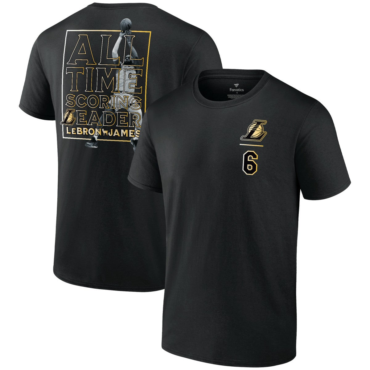 LeBron James Los Angeles Lakers - NBA All-Time Scoring Record T-Shirt - Black sale