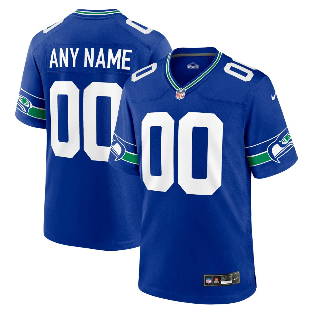 NFL Seattle Seahawks Throwback Custom Jersey