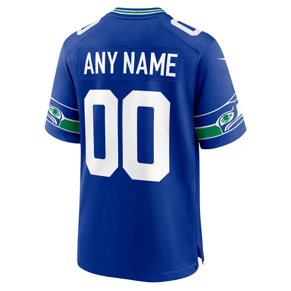 NFL Seattle Seahawks Throwback Custom Jersey
