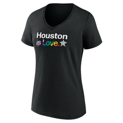 Houston Astros Women's City Pride V-Neck T-Shirt - Black