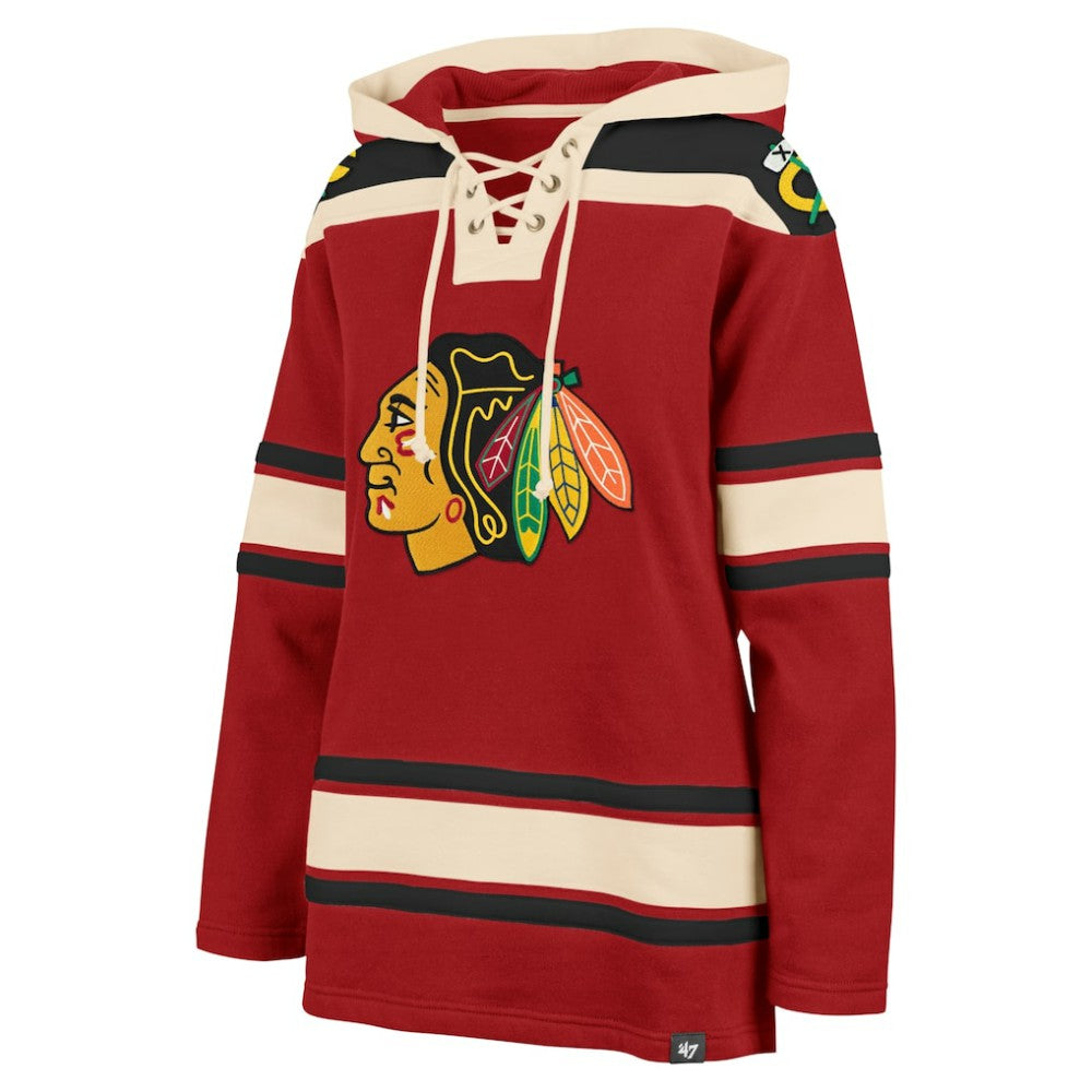 Chicago Blackhawks '47 Women's Superior Lacer Pullover Hoodie