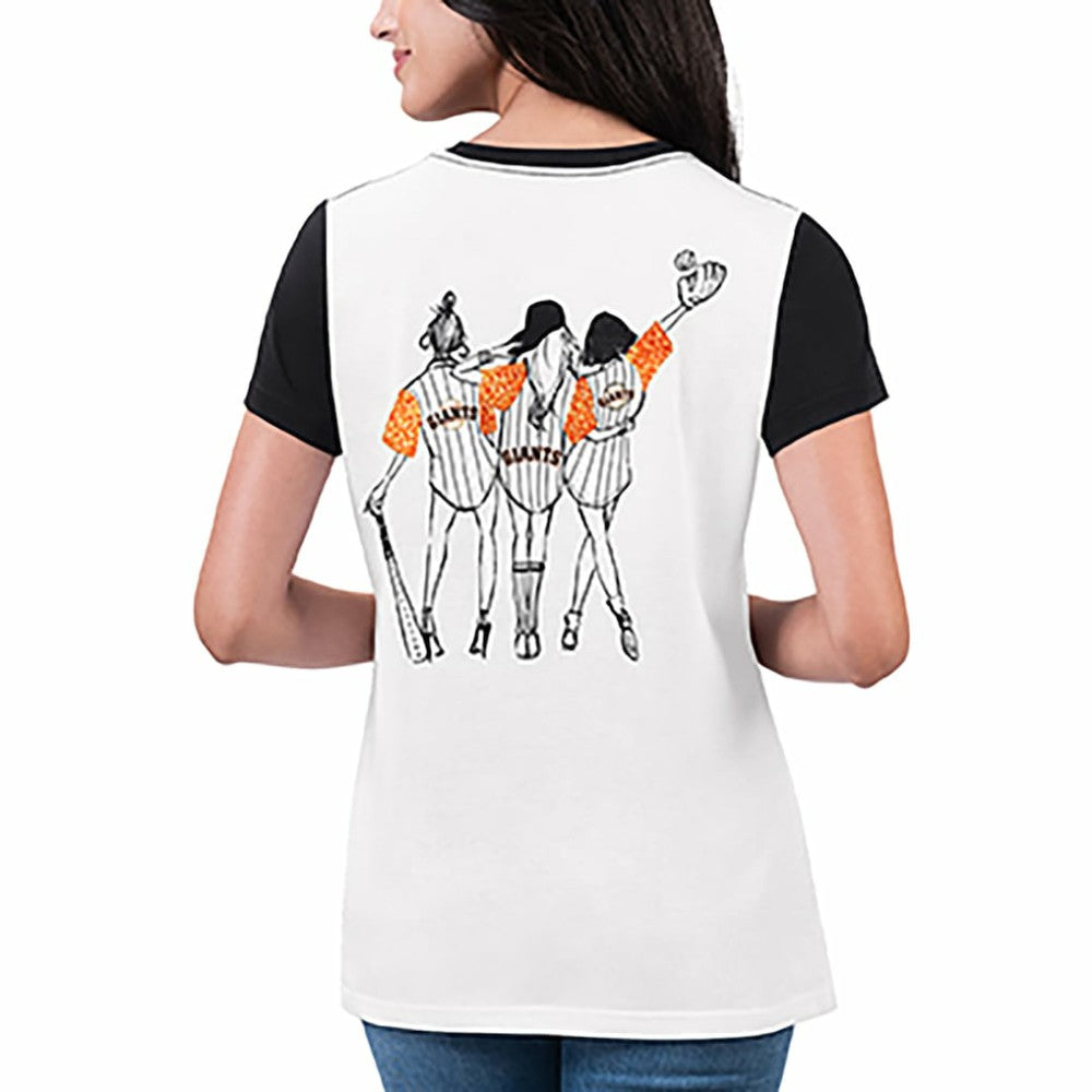 San Francisco Giants G-III 4Her by Carl Banks Women's Illustration Ringer T-Shirt - White