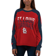 St. Louis Cardinals G-III 4Her by Carl Banks Women's Smash Raglan Long Sleeve T-Shirt - Red/Navy