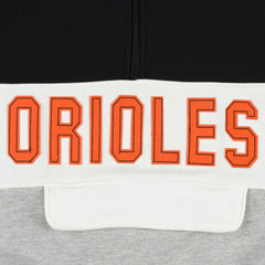 Baltimore Orioles Big & Tall Hoodie Half-Zip Sweatshirt - Black/Heather Gray