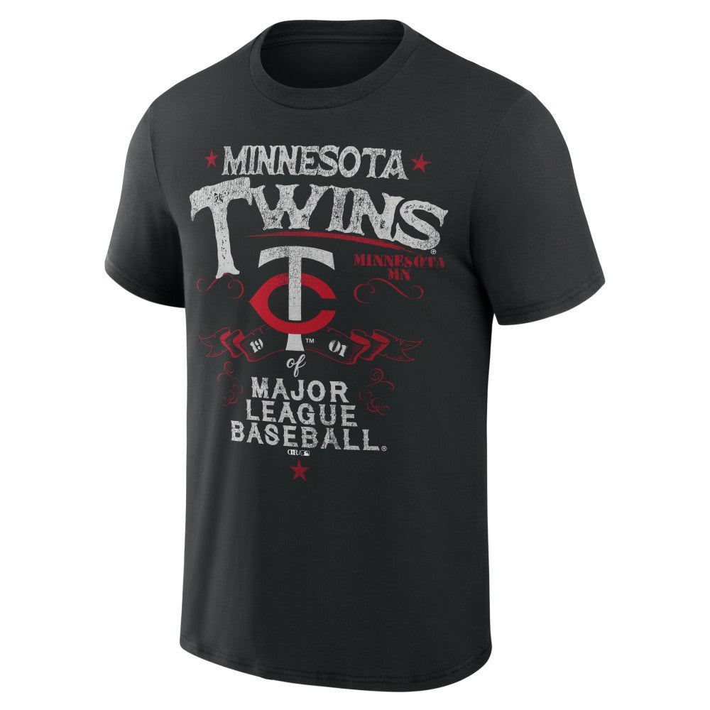 Minnesota Twins Darius Rucker Collection Beach Splatter T-Shirt - Black