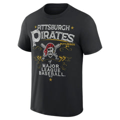 Pittsburgh Pirates Darius Rucker Collection Beach Splatter T-Shirt - Black