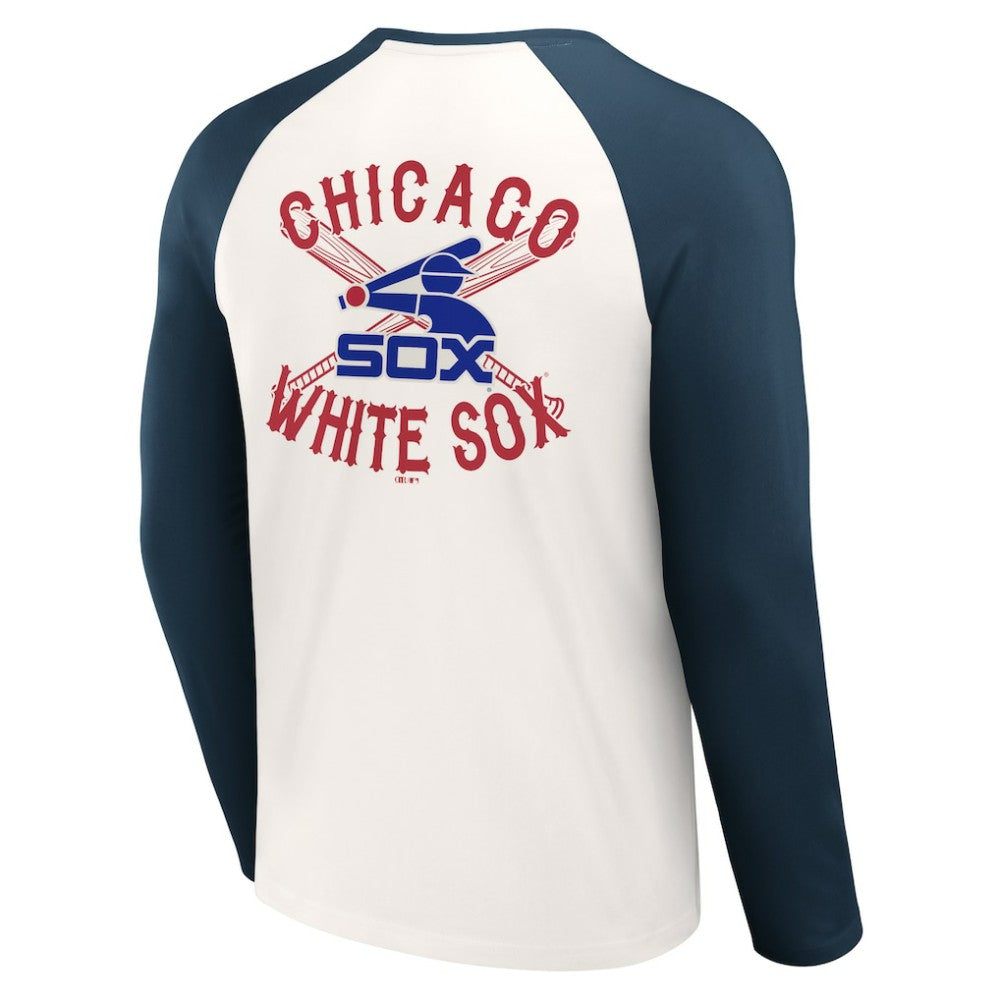 Chicago White Sox Darius Rucker Collection Team Color Raglan T-Shirt - White/Navy