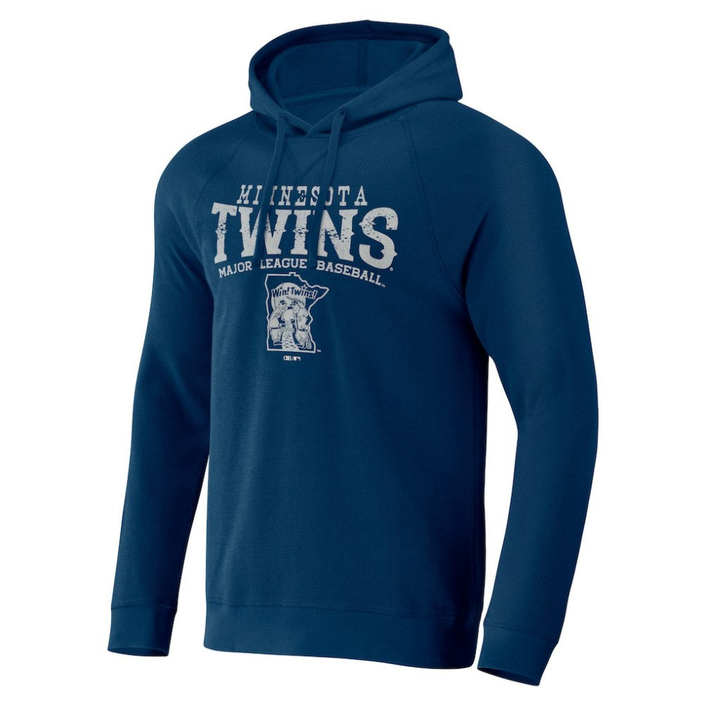 Minnesota Twins Darius Rucker Collection Waffle-Knit Raglan Pullover Hoodie - Navy